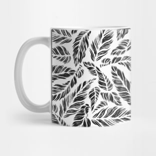 Black and White Leaves Mug